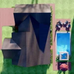 cottage house top view