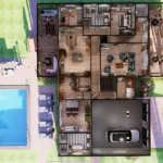 3 bedroom cottage house 3d overview