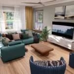 3 bedroom cottage house living area