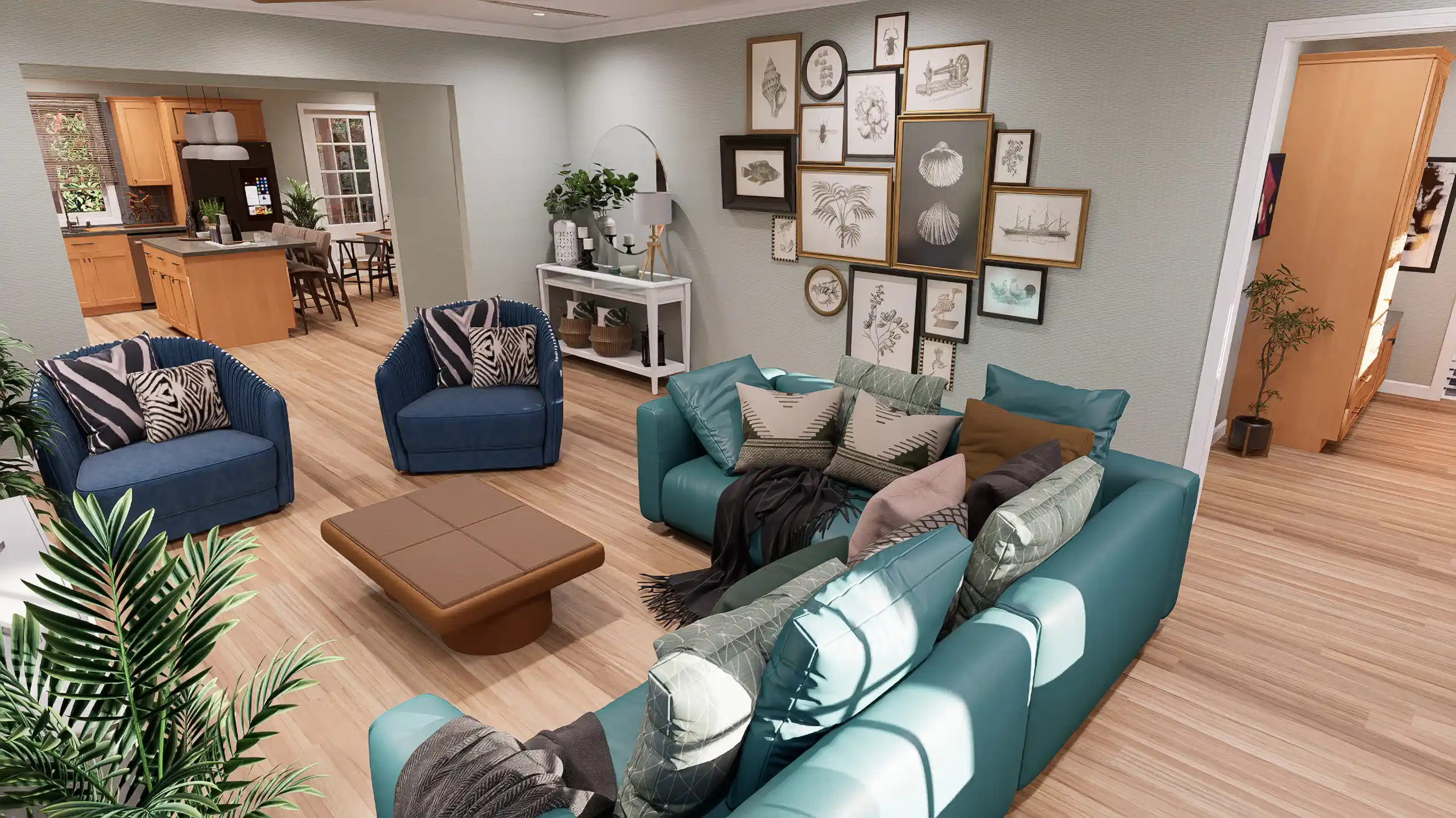 3 bedroom cottage house living area