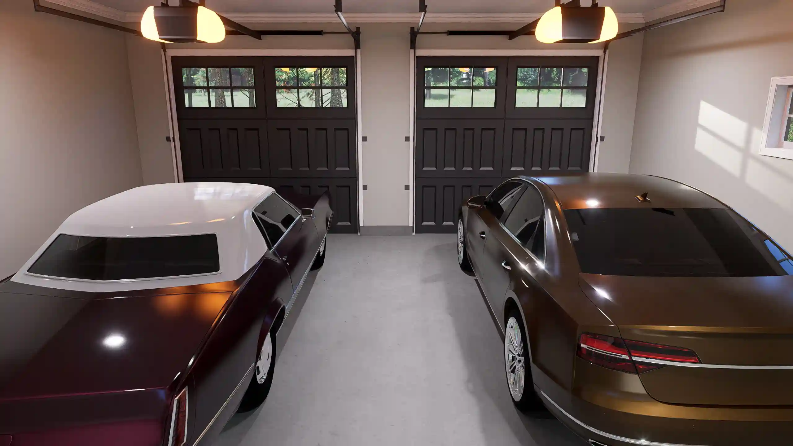 2 card garage inside images