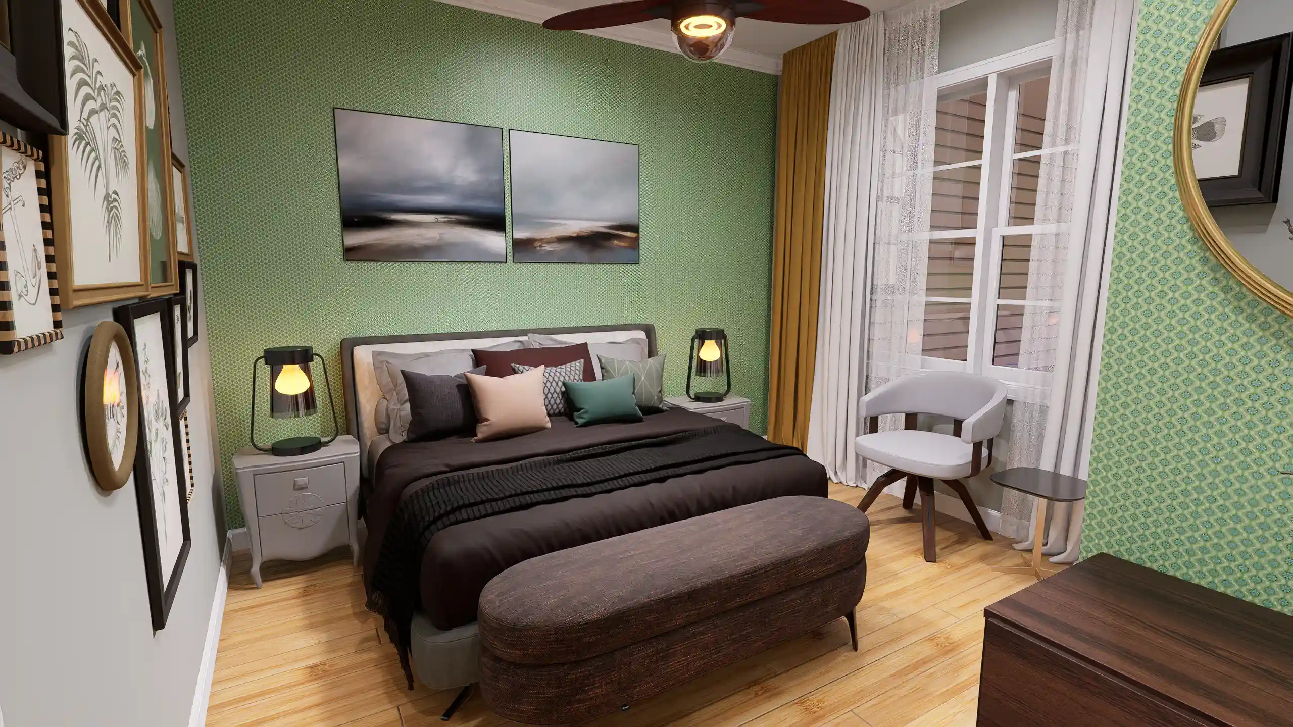 Cottage House Bedroom Design