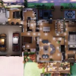 5 bedroom cottage house top view render images