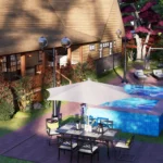 cottage house swiming pool