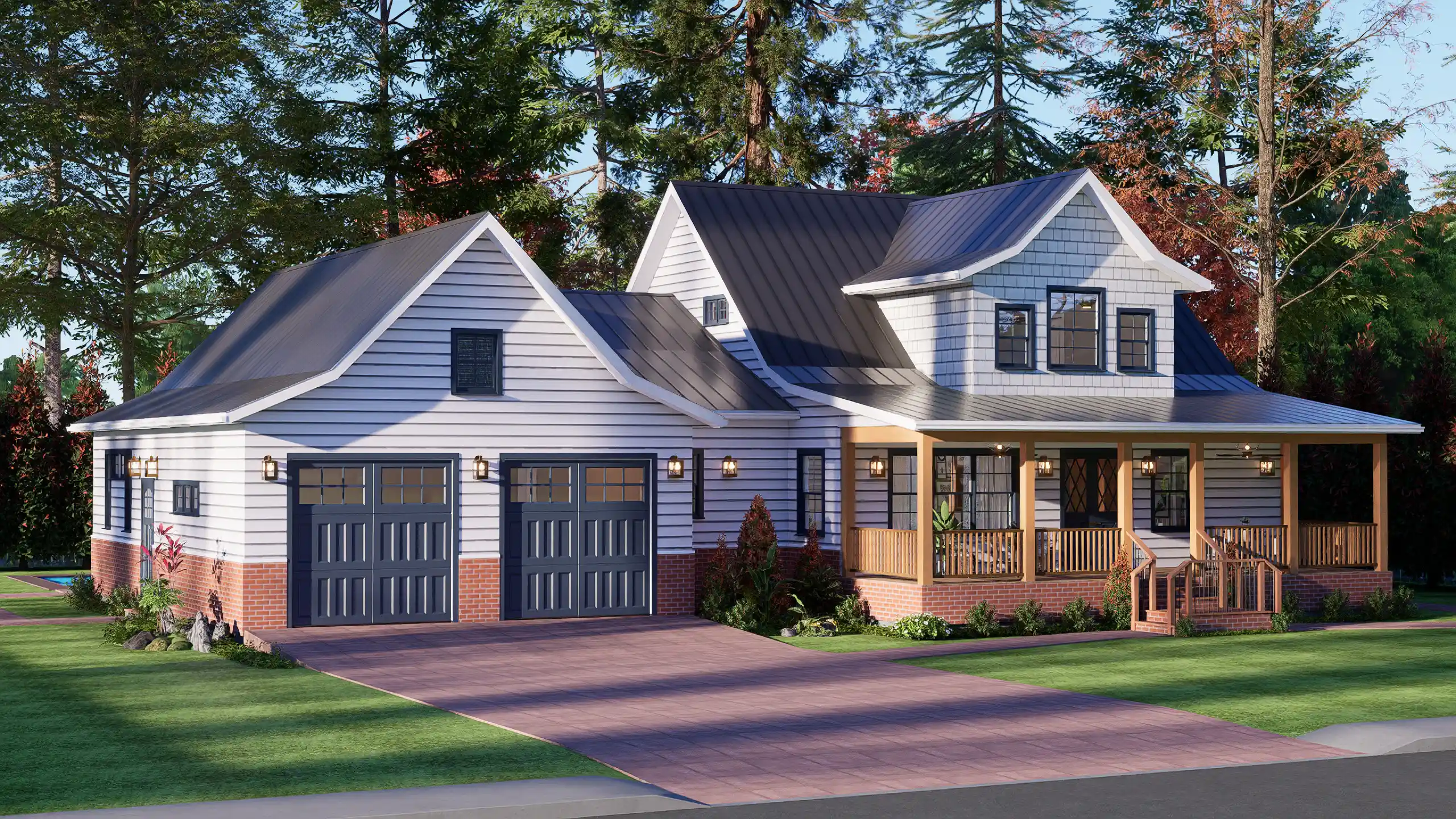 3 bedroom cottage house exterior Design