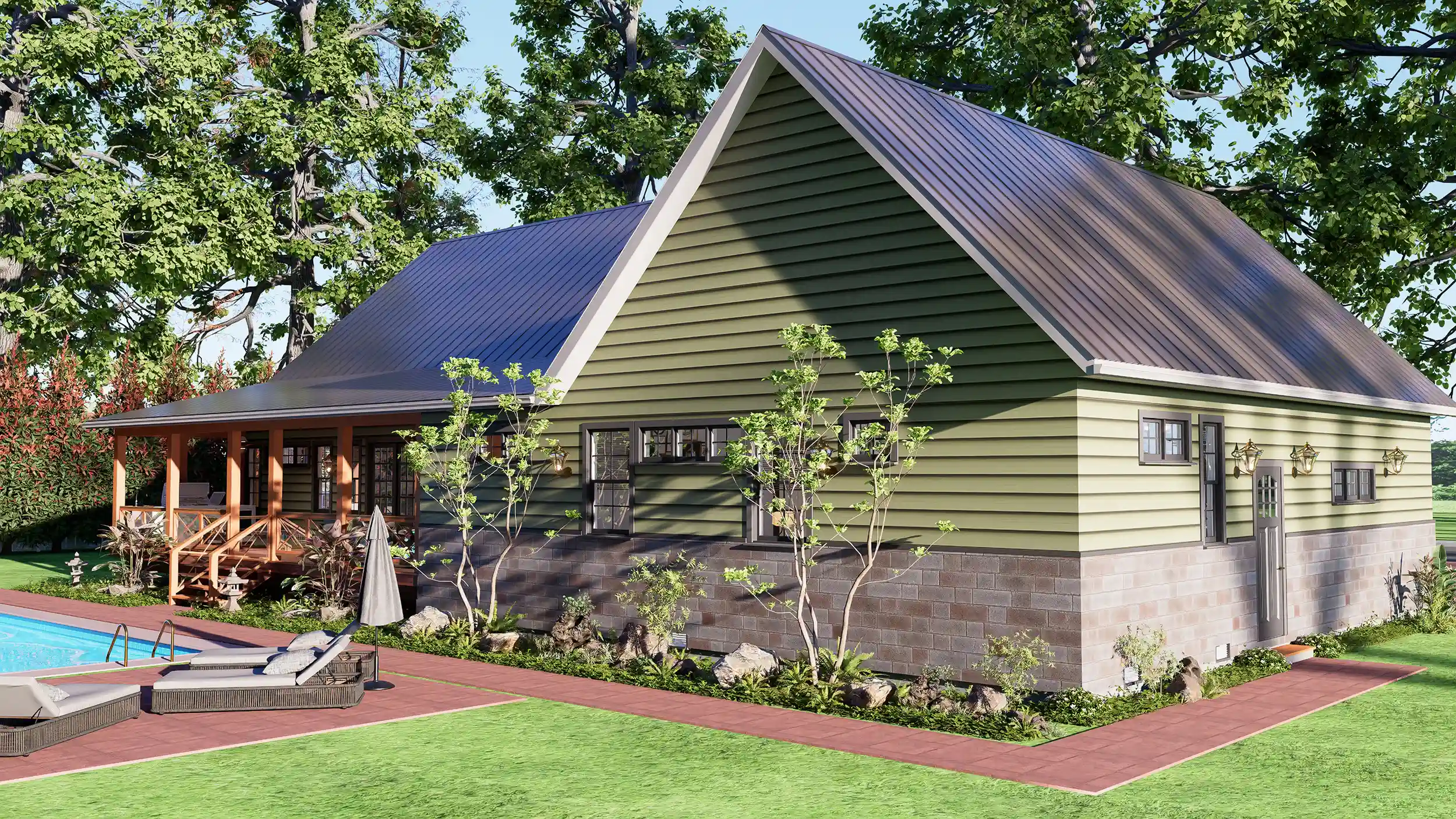 3 bedroom cottage house exterior design