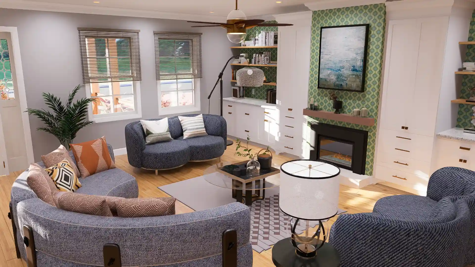 5 bedroom cottage house living area