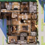 full overview of 4 bedroom cottage house