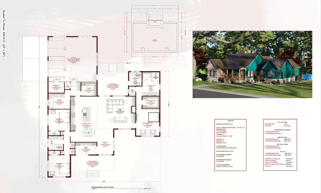 3 bedroom cottage house design