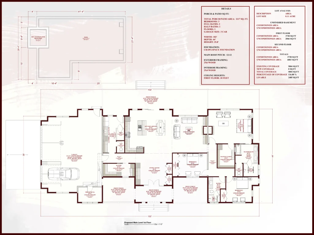 3 bedroom cottage housse floor plan