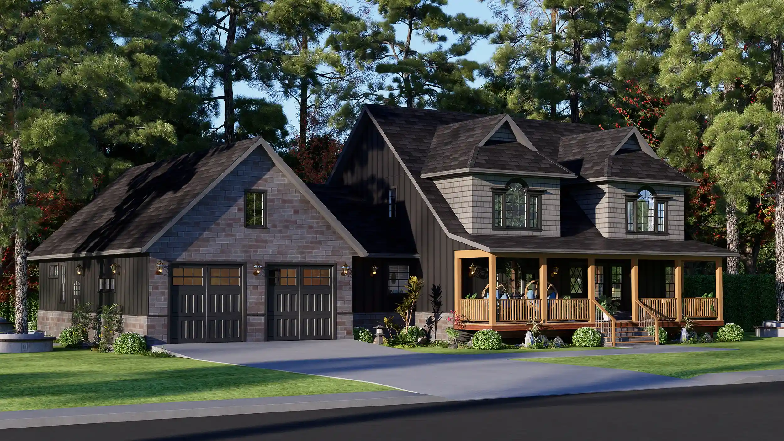 5 bedoom Craftsman Home exterior design