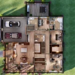 top view of 2 bedroom cottage house