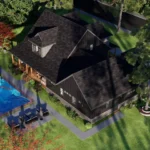 5 bedoom Craftsman Home exterior design