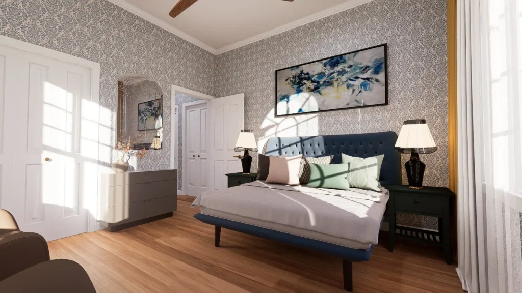 cottage house master bedroom design