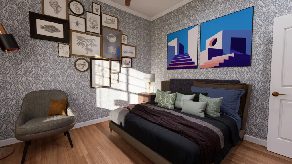 cottage house master bedroom design