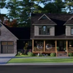 5 bedoom Craftsman Home exterior design