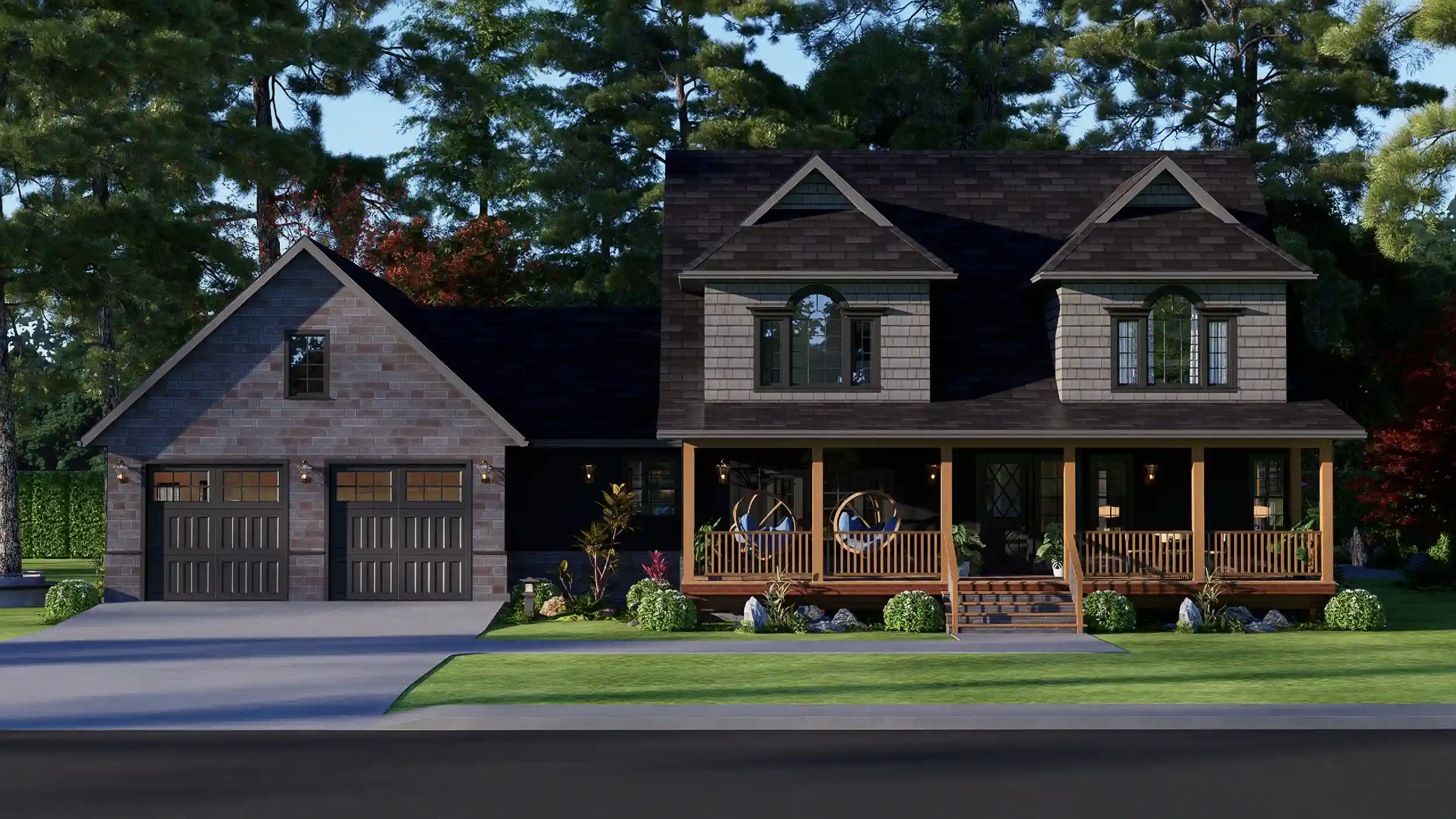 5 bedoom Craftsman Home exterior design