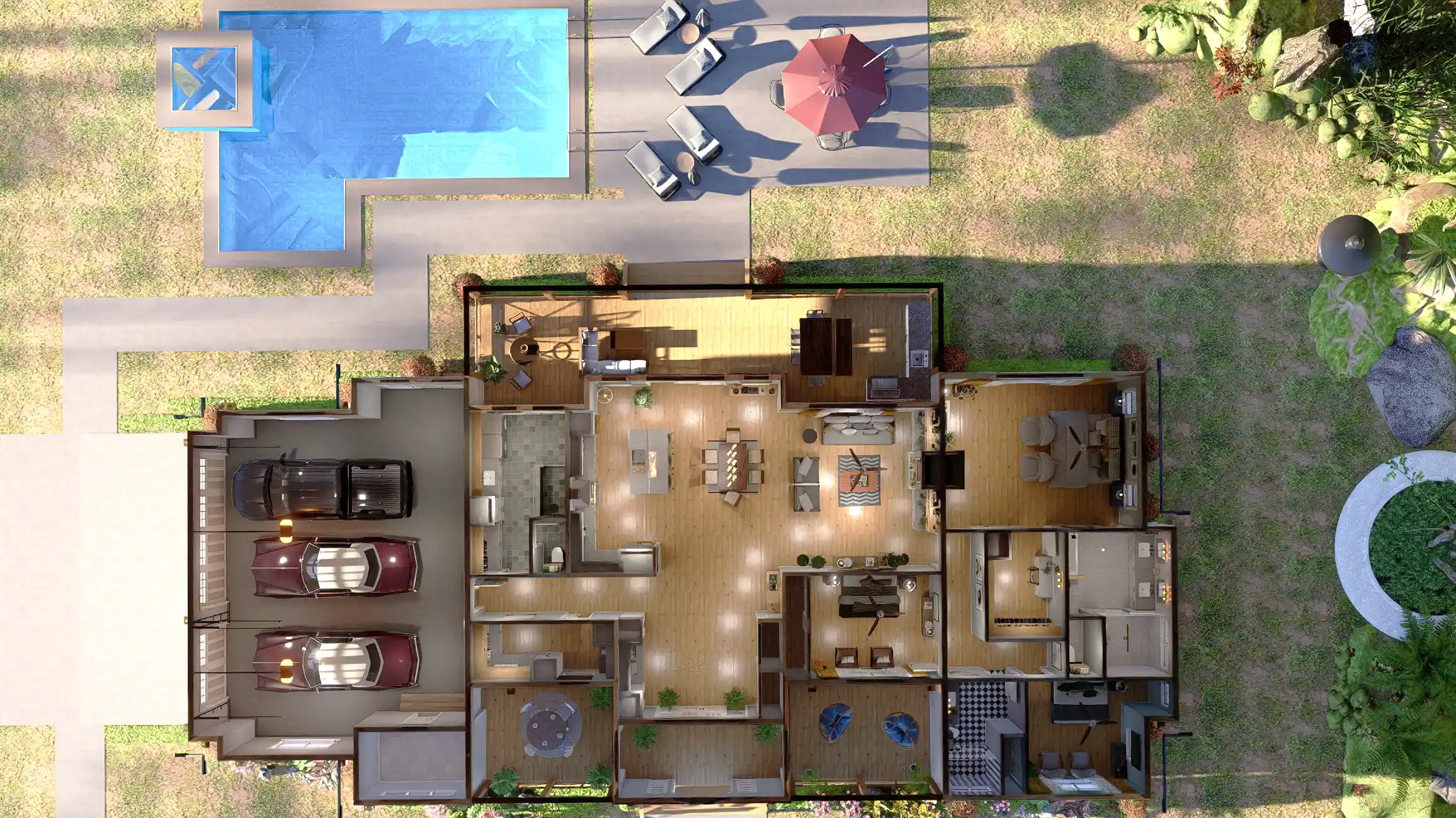 3 bedroom cottage house floor plan