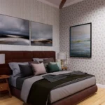 Spacious master bedroom suite floor plan with a large walk-in closet in a 3 bedroom 5 bathroom house