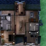 full top view of house
