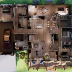 full top view of house