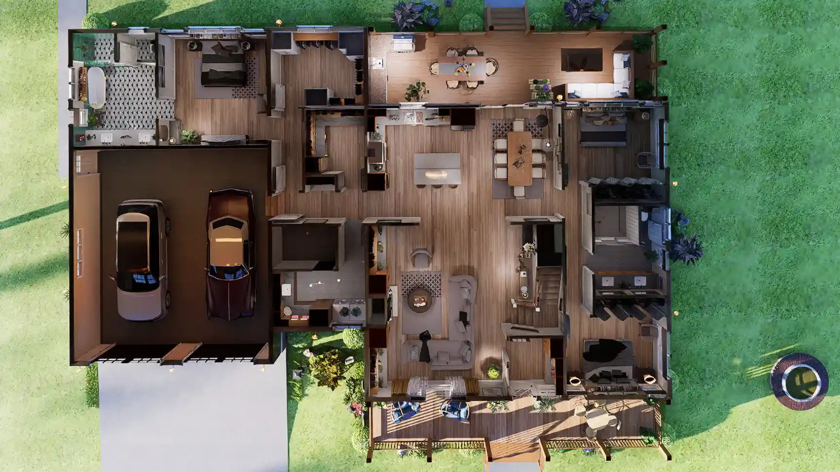 full top view of house