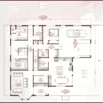 detailed floor plan of 5 bedroom cottage house design