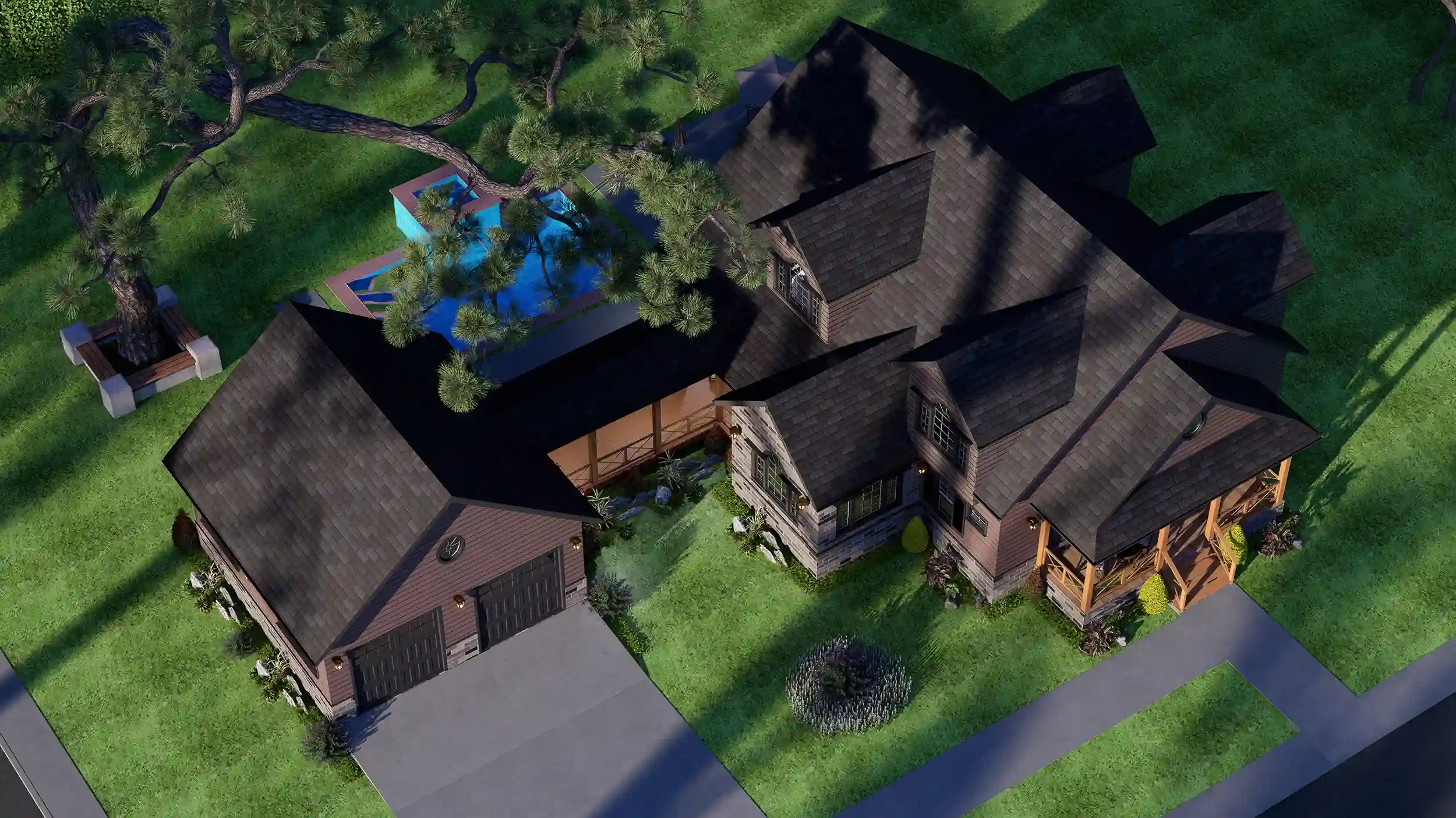 5 BEDROOM FORMHOUSE DESIGN WITH FLOOR PLAN