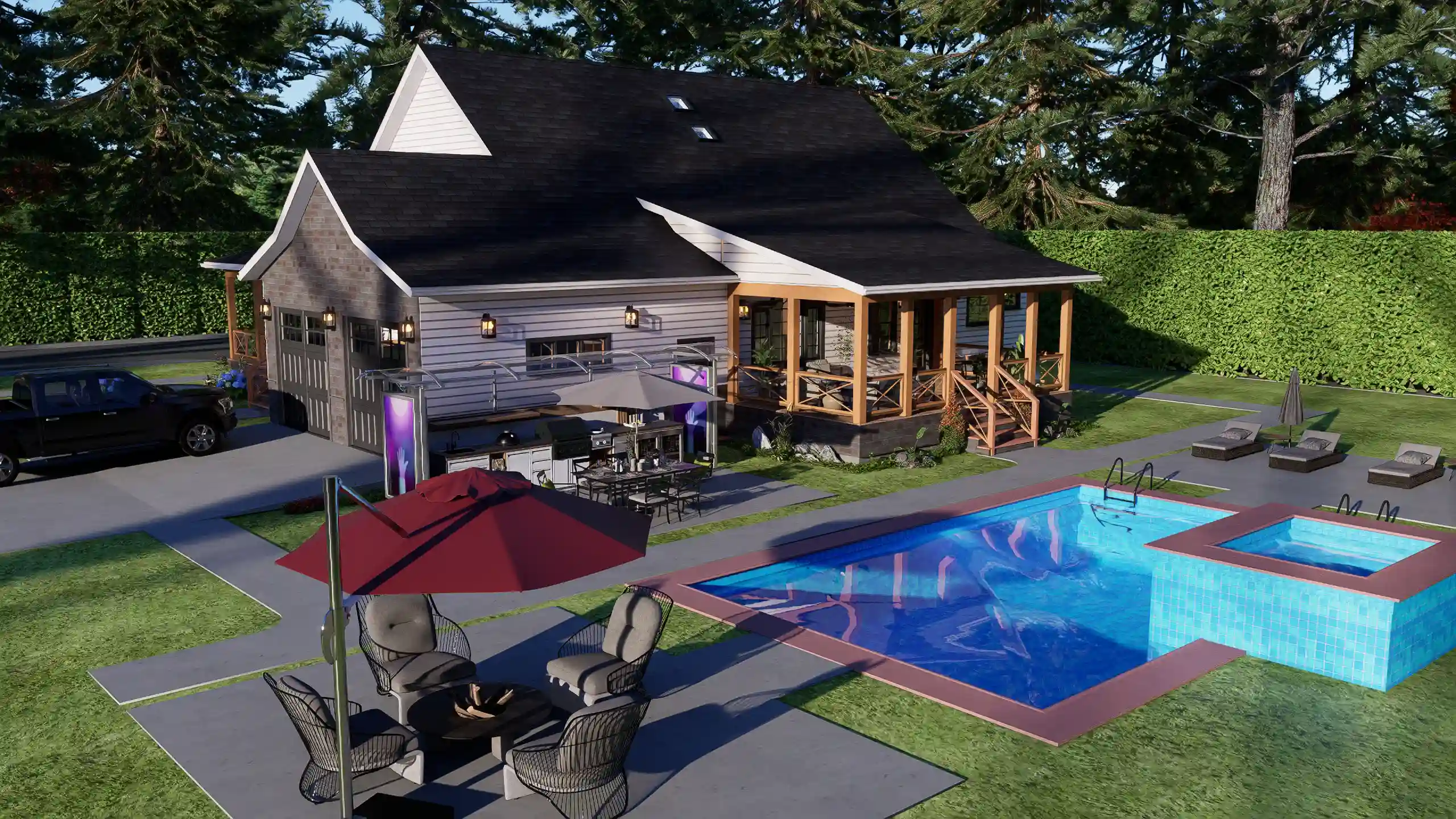 5 bedroom cottage house backyard design with full tour