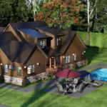 4 bedroom Craftsman house exterio design