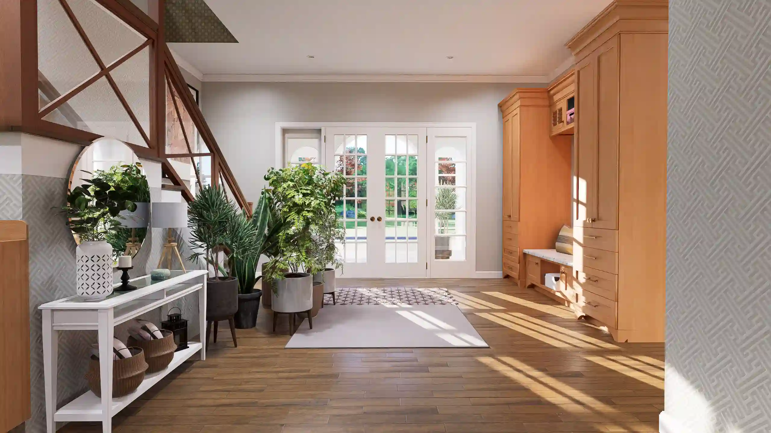 Entrance of 4 bedroom 2 story formhouse