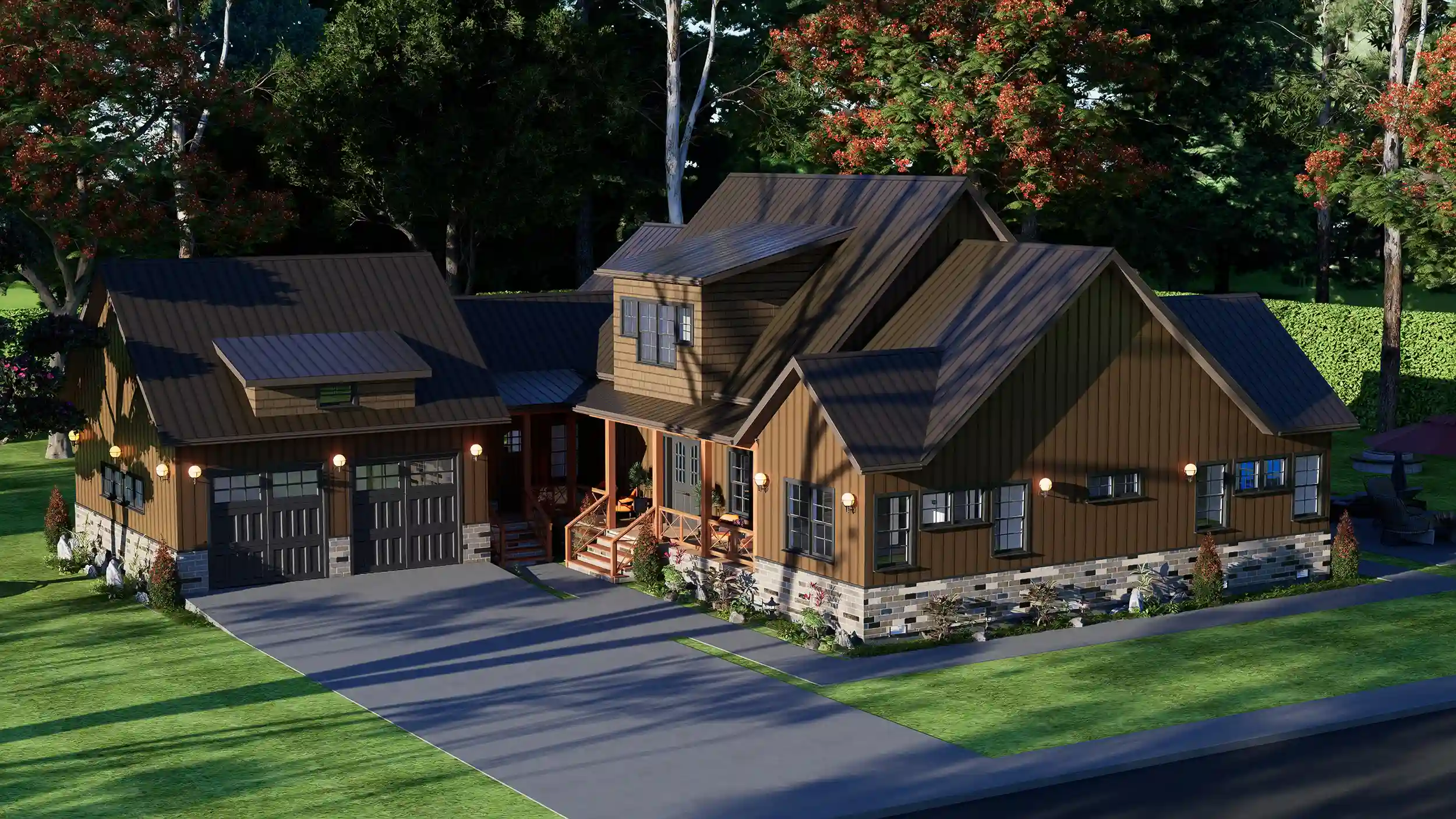 4 bedroom Craftsman house exterio design