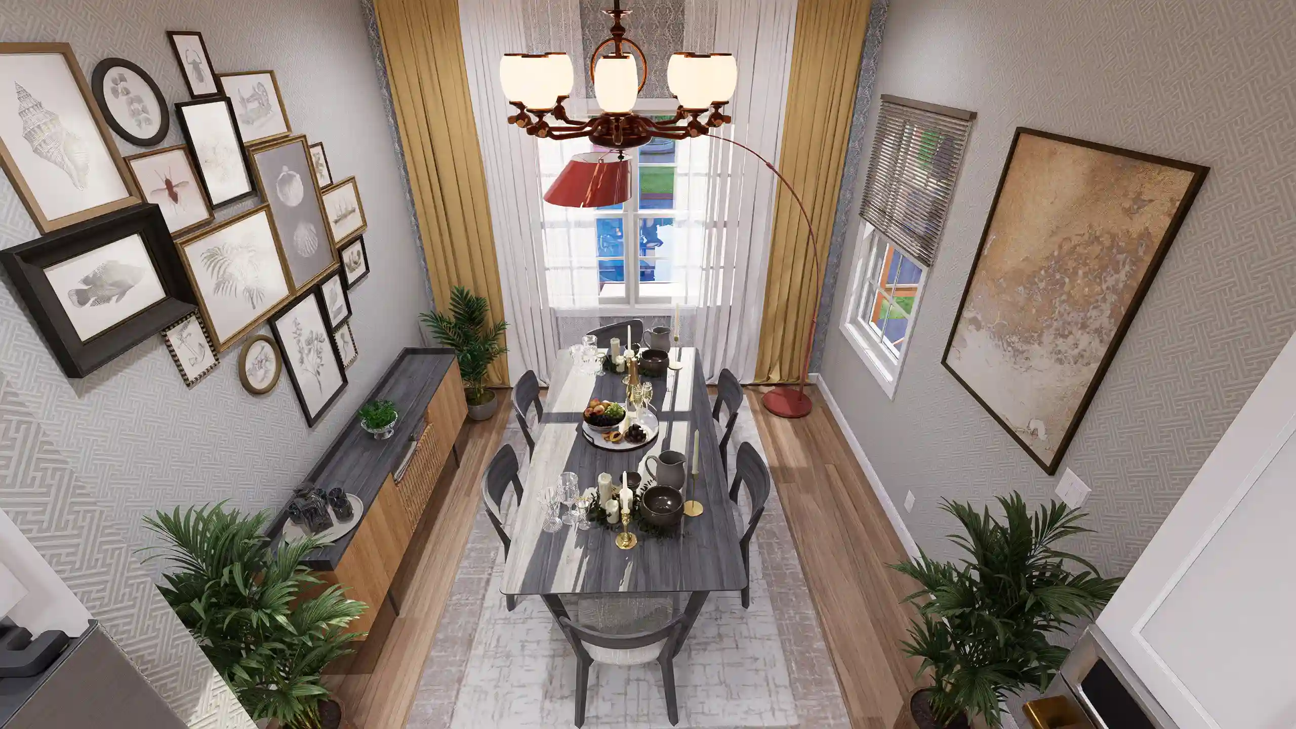 Craftsman home dinning area