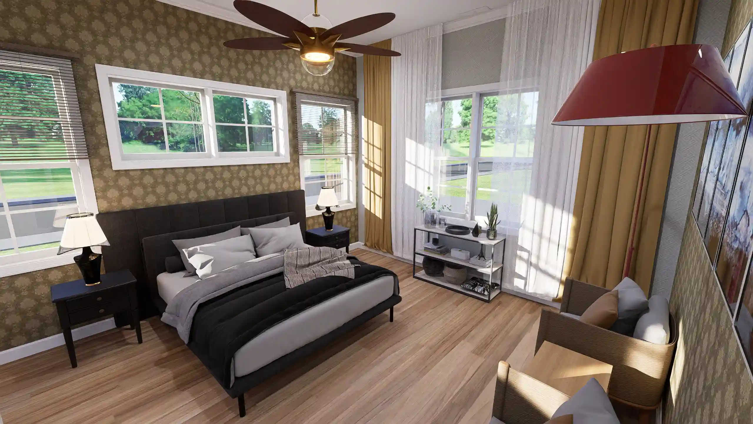 bedrom design for Craftsman home