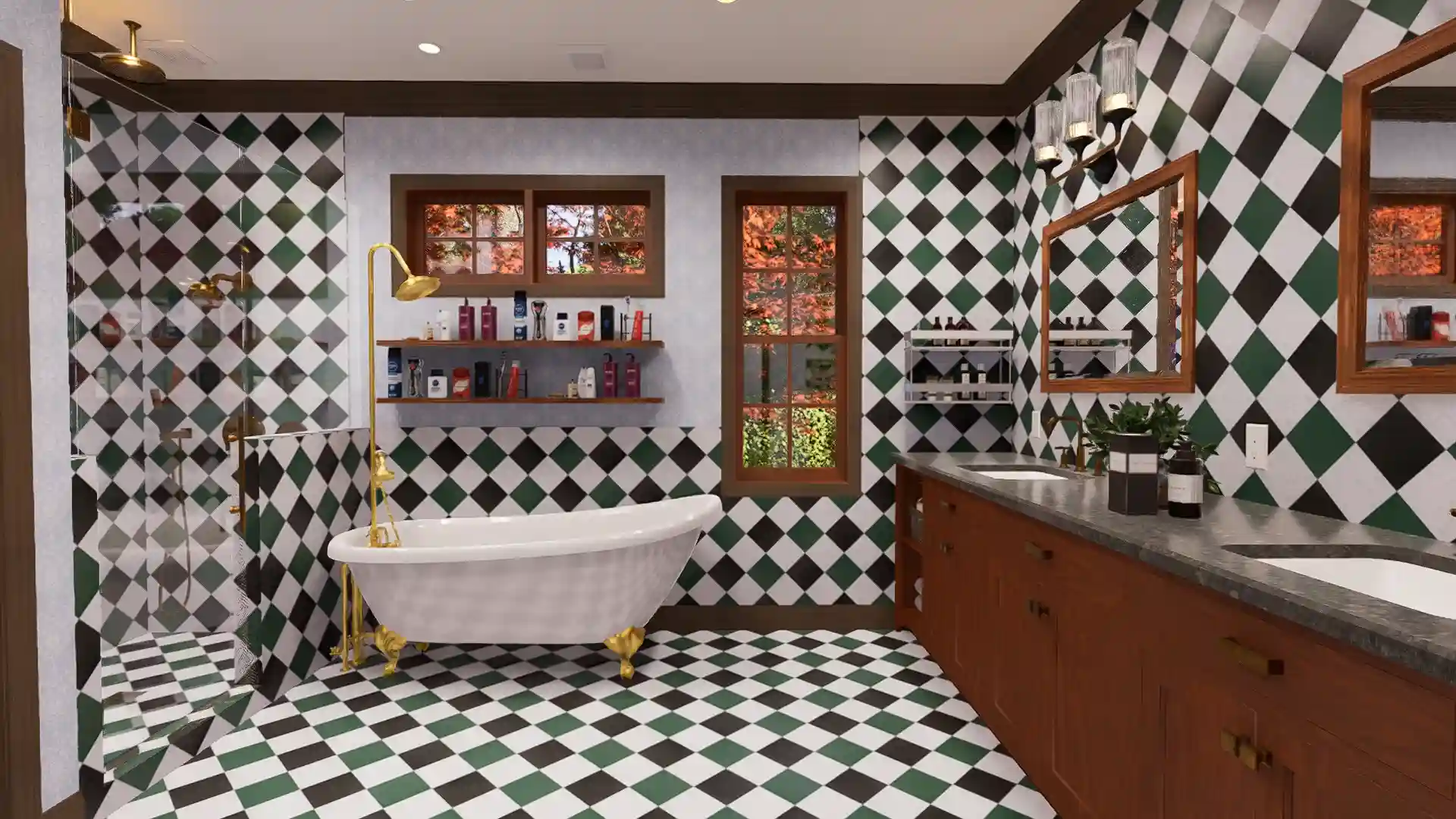 Stunning 3 Bedroom Modern Farmhouse with Wraparound Porch 2 Car Garage Floor Plan