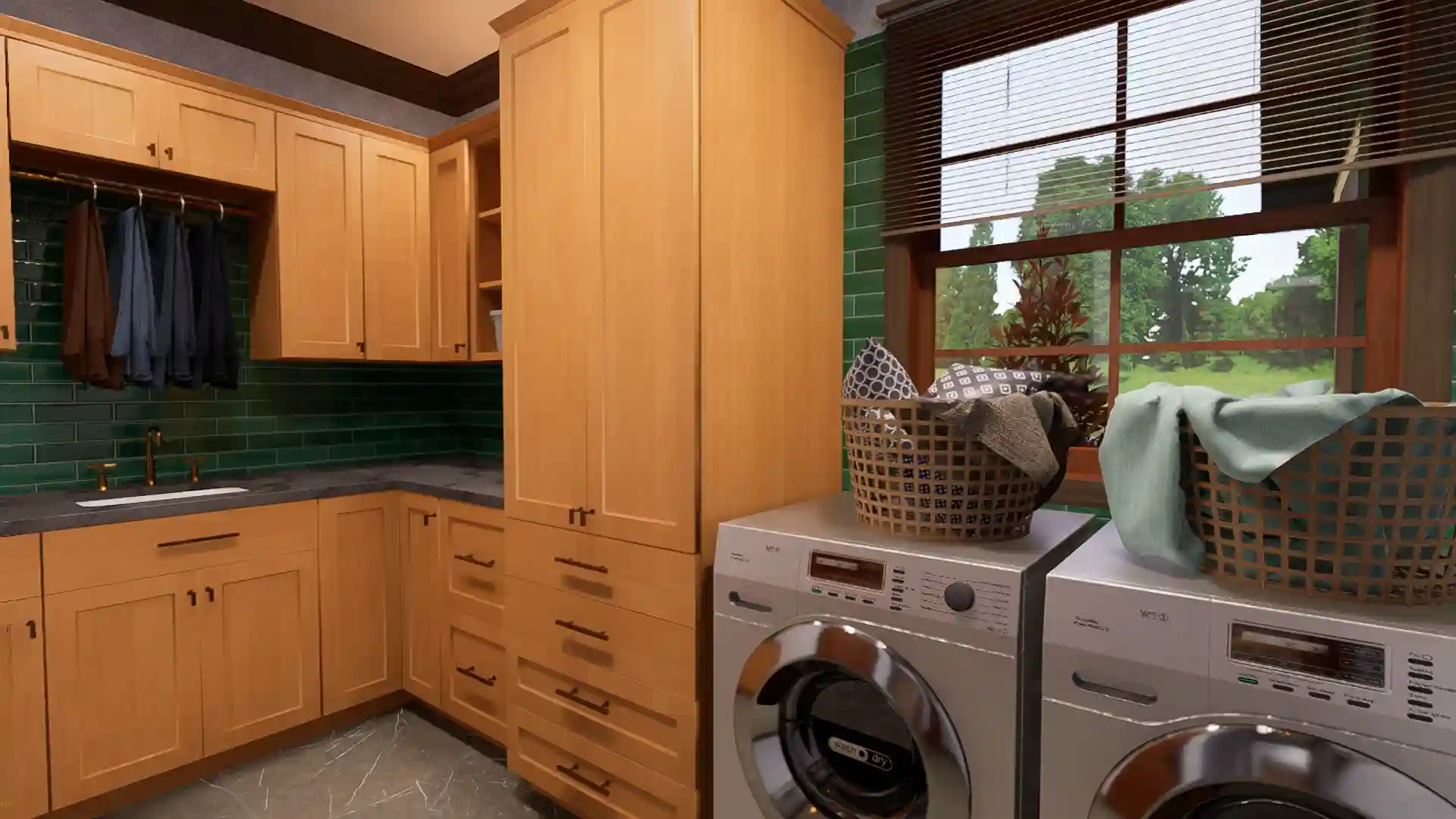 Stunning 3 Bedroom Modern Farmhouse with Wraparound Porch 2 Car Garage Floor Plan