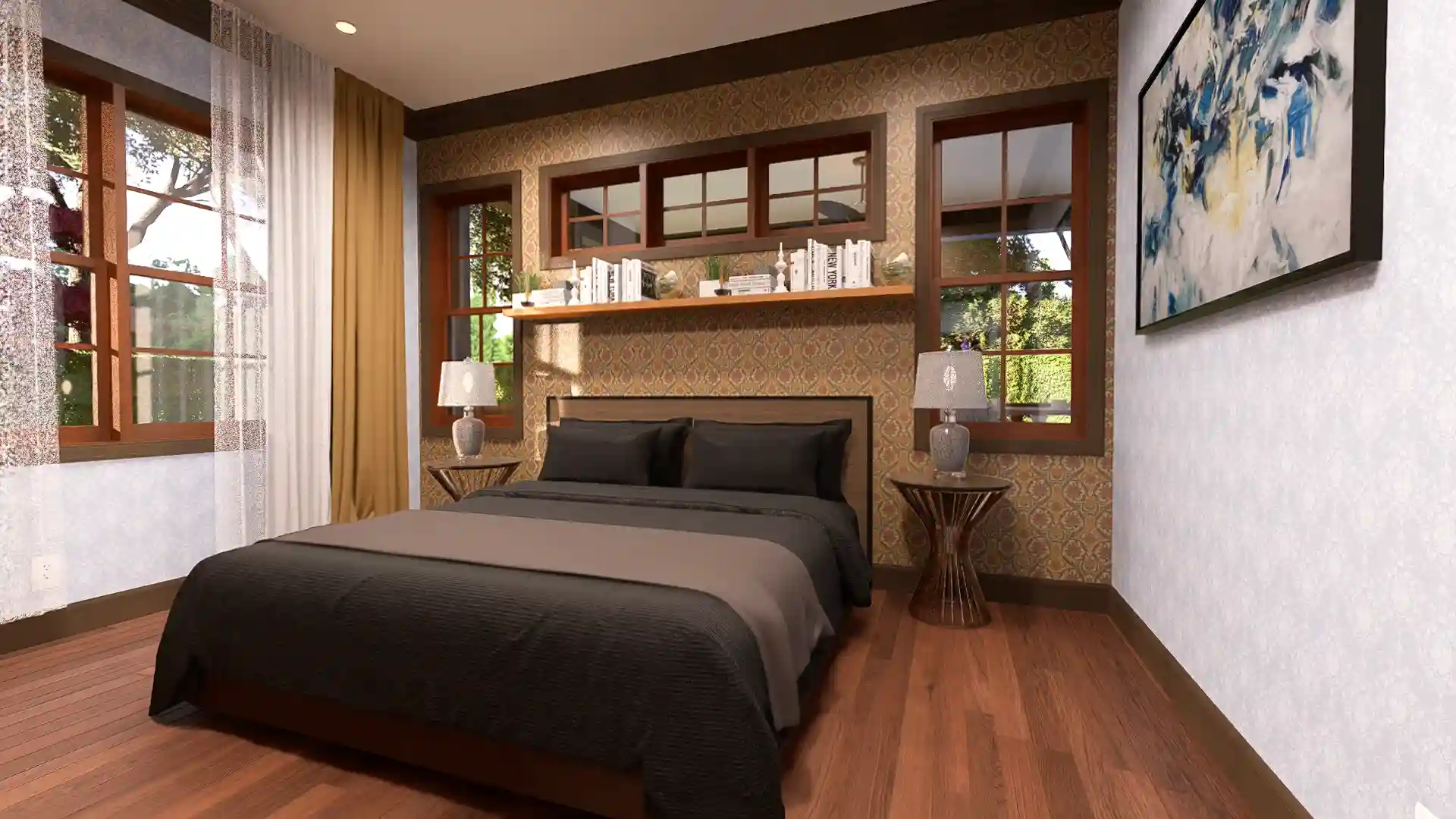 Stunning 3 Bedroom Modern Farmhouse with Wraparound Porch 2 Car Garage Floor Plan