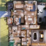 4 bedroom cottage house plan with a office