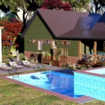 Stunning 3 Bedroom Modern Farmhouse with Wraparound Porch 2 Car Garage Floor Plan