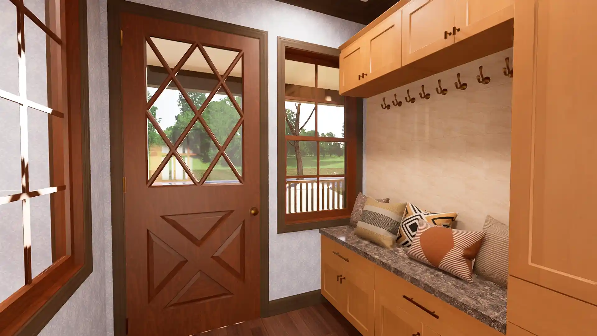 Stunning 3 Bedroom Modern Farmhouse with Wraparound Porch 2 Car Garage Floor Plan