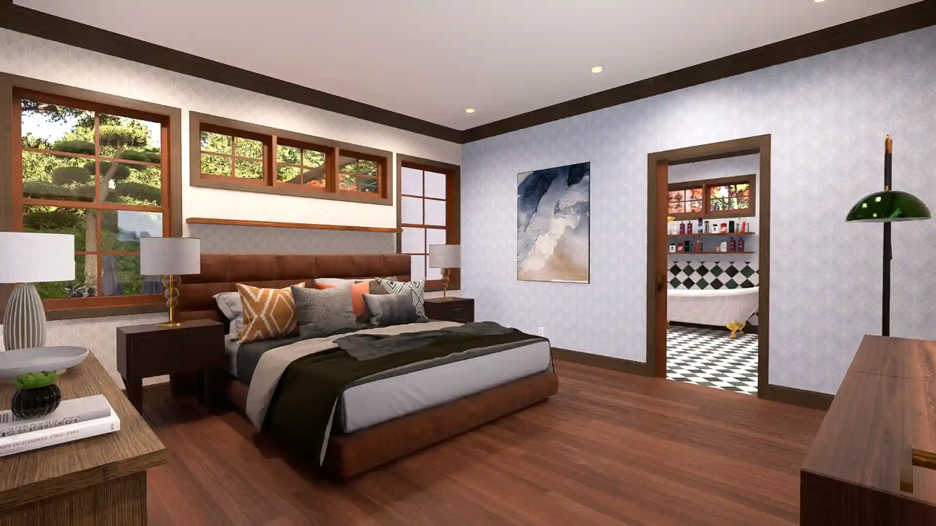 Stunning 3 Bedroom Modern Farmhouse with Wraparound Porch 2 Car Garage Floor Plan